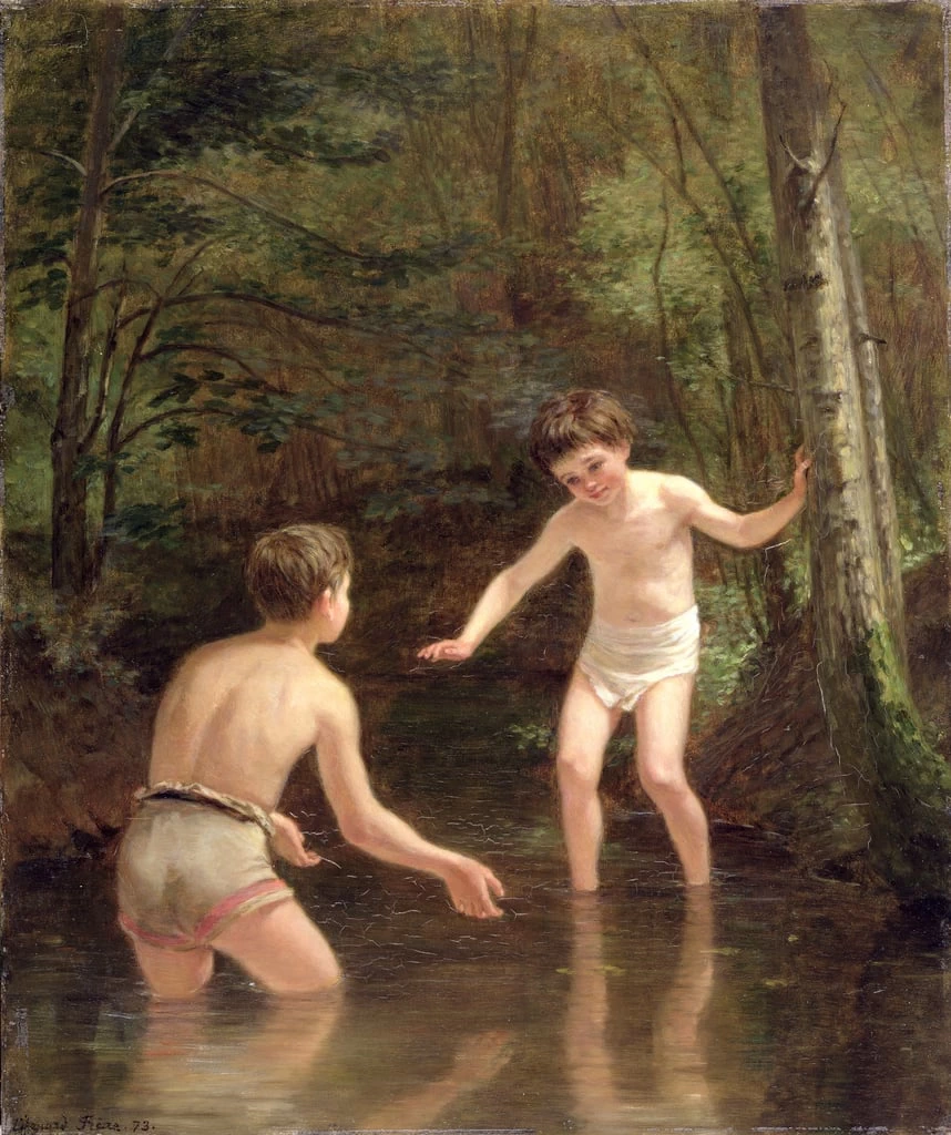 Ragazzi al bagno, 1873 - Hamburger Kunsthalle, Hamburg